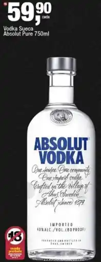 Frangolândia Vodka sueca absolut pure oferta