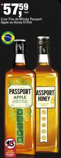 Frangolândia Licor fino de whisky passport apple ou honey oferta