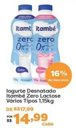 Mercadinhos São Luiz logurte desnatado itambé zero lactose oferta