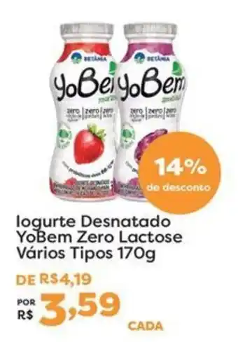 Logurte desnatado yobem zero lactose