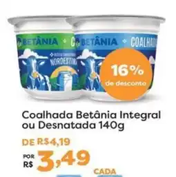Mercadinhos São Luiz Coalhada betânia integral ou desnatada oferta