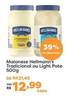 Mercadinhos São Luiz Maionese hellmann's tradicional ou light pote oferta