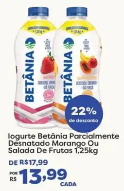 Mercadinhos São Luiz Iogurte betânia parcialmente desnatado morango ou salada de frutas oferta