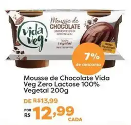 Mercadinhos São Luiz Mousse de Chocolate Vida Veg Zero Lactose 100% Vegetal oferta