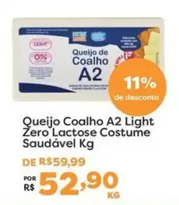 Mercadinhos São Luiz Queijo Coalho A2 Light Zero Lactose Costume Saudável Kg oferta