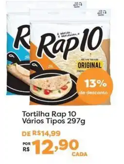 Mercadinhos São Luiz Tortilha rap 10 vários tipos oferta