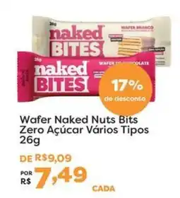 Mercadinhos São Luiz Wafer naked nuts bits zero açúcar vários tipos oferta