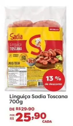 Mercadinhos São Luiz Linguiça Sadia Toscana oferta