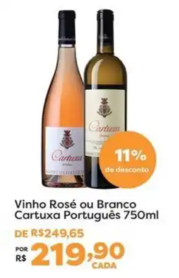 Mercadinhos São Luiz Vinho Rosé ou Branco Cartuxa Português oferta