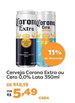 Mercadinhos São Luiz Cerveja Corona Extra ou Cero 0,0% Lata oferta