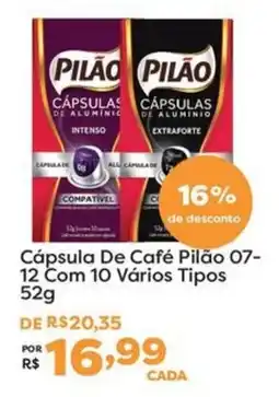 Mercadinhos São Luiz Cápsula De Café Pilão 07-12 Com 10 Vários Tipos oferta