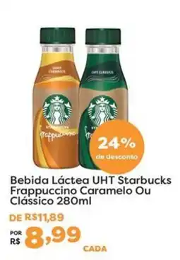 Mercadinhos São Luiz Bebida Láctea UHT Starbucks Frappuccino Caramelo Ou Clássico oferta