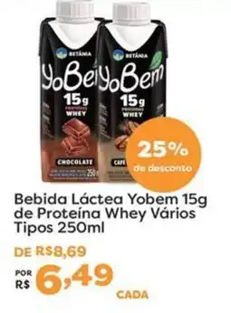 Mercadinhos São Luiz Bebida Láctea Yobem 15g de Proteína Whey Vários Tipos oferta