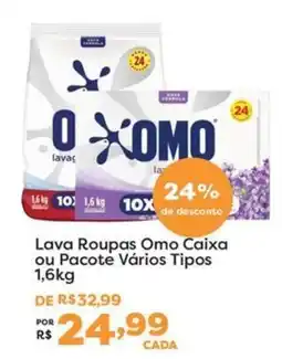 Mercadinhos São Luiz Lava Roupas Omo Caixa ou Pacote Vários Tipos oferta