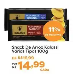 Mercadinhos São Luiz Snack de arroz kalassi vários tipos oferta