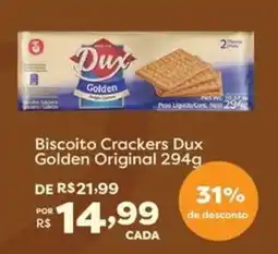 Mercadinhos São Luiz Biscoito Crackers Dux Golden Original oferta