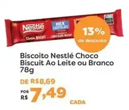 Mercadinhos São Luiz Biscoito Nestlé Choco Biscuit Ao Leite ou Branco oferta