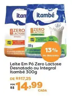 Mercadinhos São Luiz Leite em pó zero lactose desnatado ou integral itambé oferta