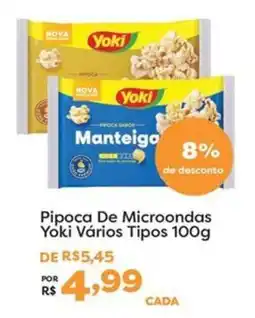 Mercadinhos São Luiz Pipoca de microondas yoki vários tipos oferta