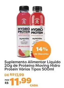 Mercadinhos São Luiz Suplemento Alimentar Líquido 20g de Proteína Moving Hydro Protein Vários Tipos oferta