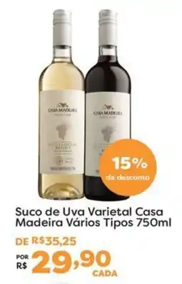 Mercadinhos São Luiz Suco de Uva Varietal Casa Madeira Vários Tipos oferta