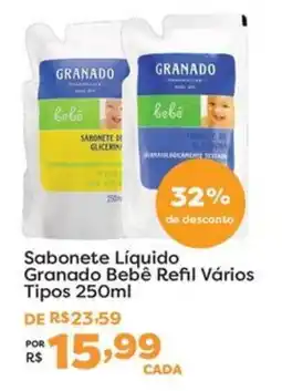 Mercadinhos São Luiz Sabonete Líquido Granado Bebê Refil Vários Tipos oferta