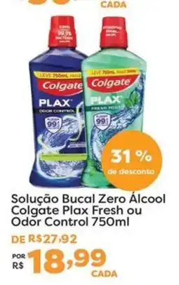 Mercadinhos São Luiz Solução Bucal Zero Álcool Colgate Plax Fresh ou Odor Control oferta