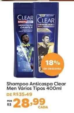 Mercadinhos São Luiz Shampoo Anticaspa Clear Men Vários Tipos oferta