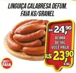 Zattão Supermercado Linguiça calabresa defum. faia kg/granel oferta