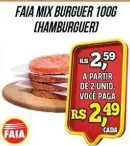 Zattão Supermercado Faia mix burger 100g (hamburguer) oferta