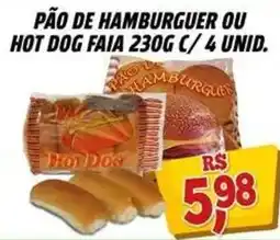 Zattão Supermercado Pão de hambúrguer ou hot dog oferta