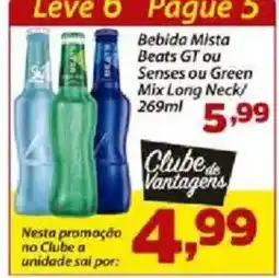 Confiança Supermercados Bebida Mista Beats GT ou Senses ou Green Mix Long Neck oferta