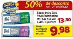 Confiança Supermercados Sacos para Lixo Rola Econômico Uni Lar oferta