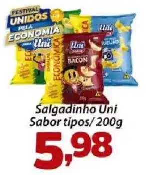 Salgadinho uni sabor tipos