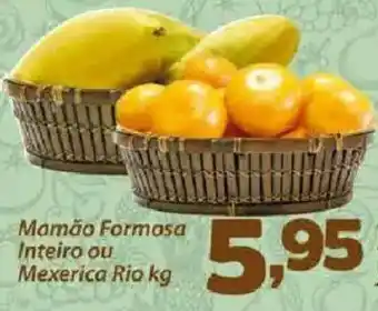 Mamão Formosa Inteiro ou Mexerica Rio