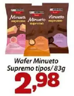 Confiança Supermercados Wafer Minueto Supremo tipos oferta
