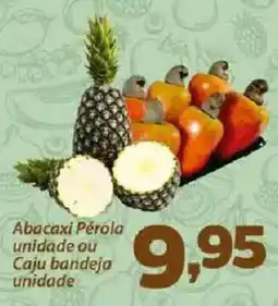 Confiança Supermercados Abacaxi pérola ou caju bandeja oferta
