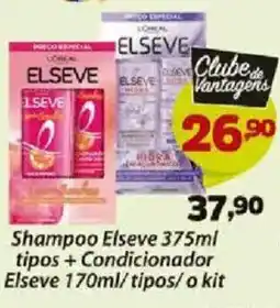 Confiança Supermercados Shampoo elseve tipos + condicionador elseve tipos oferta