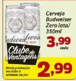 Confiança Supermercados Cerveja Budweiser Zero lata oferta