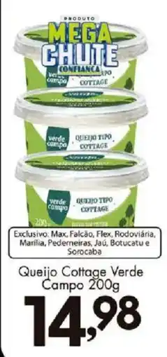 Confiança Supermercados Queijo Cottage Verde Campo oferta