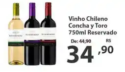 Del Moro Supermercados Vinho Chileno Concha y Toro 750ml Reservado oferta