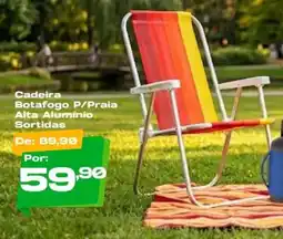 Del Moro Supermercados Cadeira Botafogo P/Praia Alta Aluminio Sortidas oferta