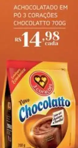 Empório Bahamas Achocolatado em pó 3 corações oferta