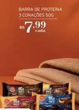 Empório Bahamas barra de proteína 3 corações oferta