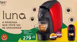 Del Moro Supermercados Maquina Café Espresso 3 Corações Luna oferta
