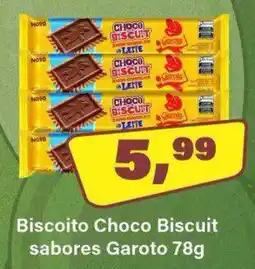 Floresta Supermercados Biscoito Choco Biscuit sabores Garoto oferta