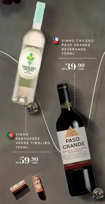 Empório Bahamas Vinho chileno paso grande reservado oferta