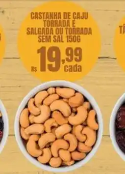 Empório Bahamas castanha de caju torrada e salgada ou torrada sem sal oferta
