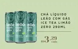 Empório Bahamas Chá líquido leão com gás ice tea limão zero oferta