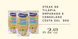 Empório Bahamas steak de tilápia empanado e congelado oferta